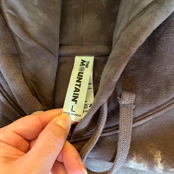 The Mountain Hoodie, Mens L, Nature Wolf Eagle Purple Grey Tie Dye 2019 - Picture 5 of 5